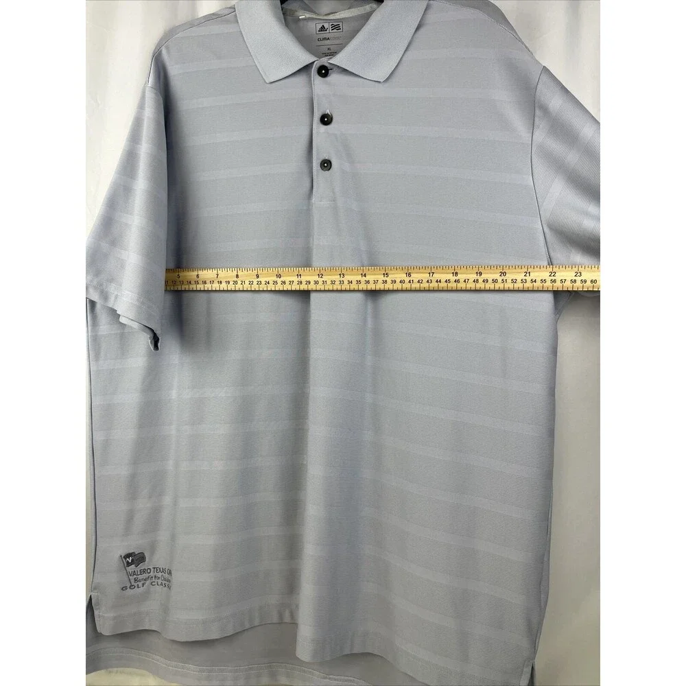 Men’s Gray Adidas Climacool Short Sleeve Polo Golf Shirt Size XL